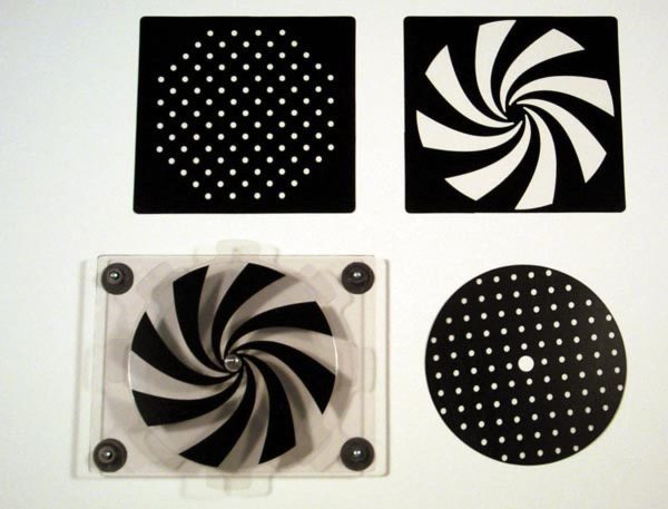 Top view of Plexiglas Spinner and Spinner patterns