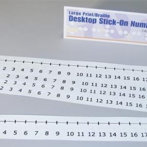 Desktop Stick-On Number Lines: Large Print-Braille (5-pack)