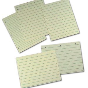 Green-Lined Writing Paper for Primary Students: 8.5 x 11 Inches, 0.75 Inch Line Spacing, 3-Hole Punched