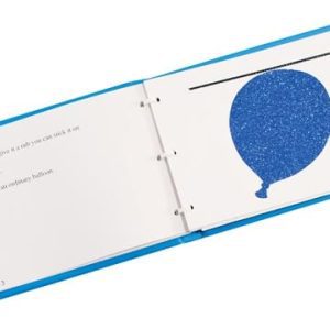 Blue Balloon three ring bound book open