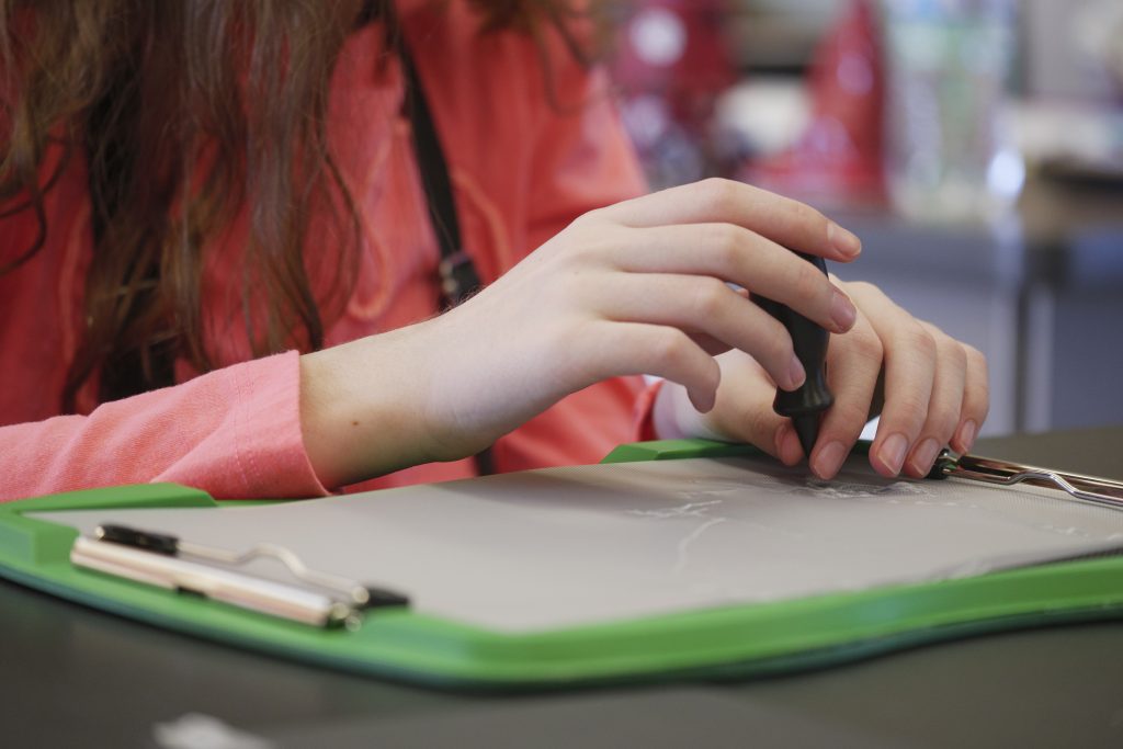 Tactile Doodle device with stylus