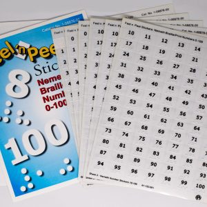 Feel 'n Peel Stickers: Nemeth Braille-Print Numbers 0-100