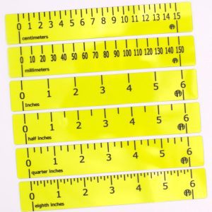 Transparent CCTV Ruler Kit: Yellow (set of six)