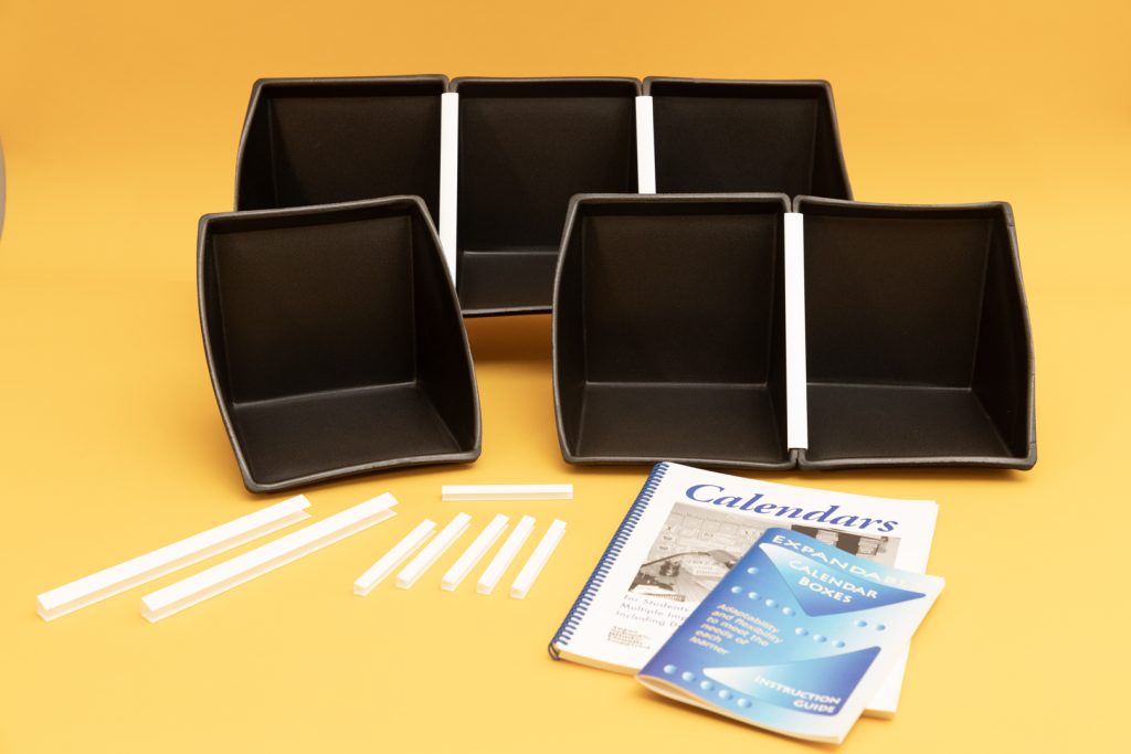 Date Calander Box Expandable Calendar Boxes, Black | American Printing House