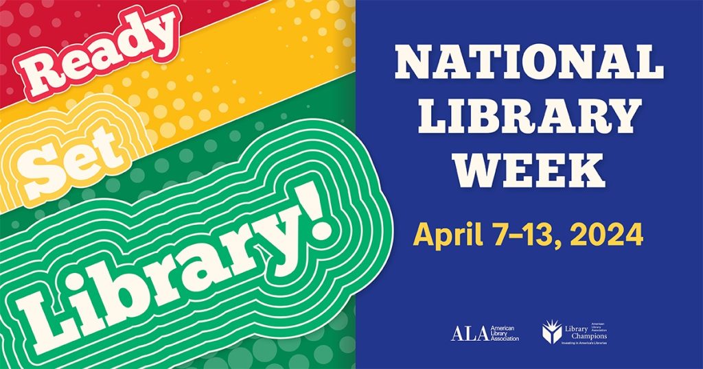 National Library Week poster image with 