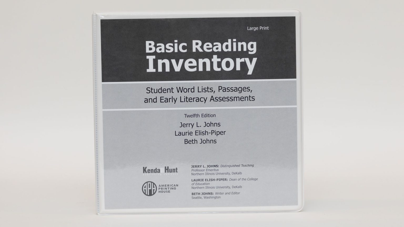 Jerry Johns Basic Reading Inventory American Printing House