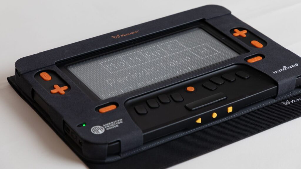 The Periodic Table app splash screen open on the Monarch. The word "Monarch" is made up of five squares stylized like elements on the periodic table.