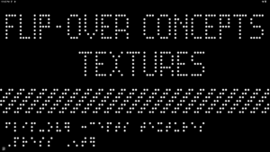 A splash screen of the Flip-Over Concepts for Monarch Textures app that says, 