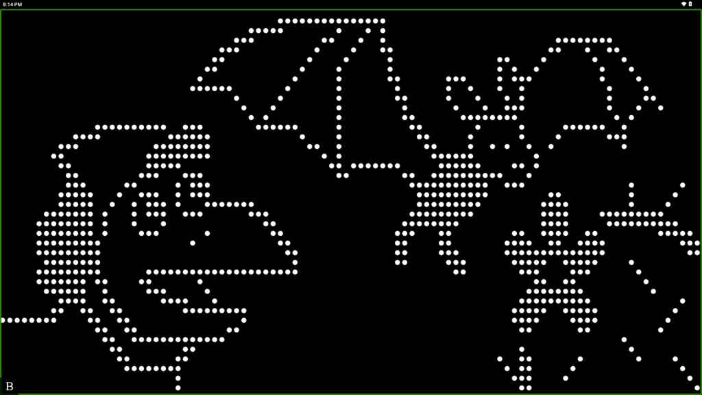 Computerized cartoon image show bats approaching flowers.