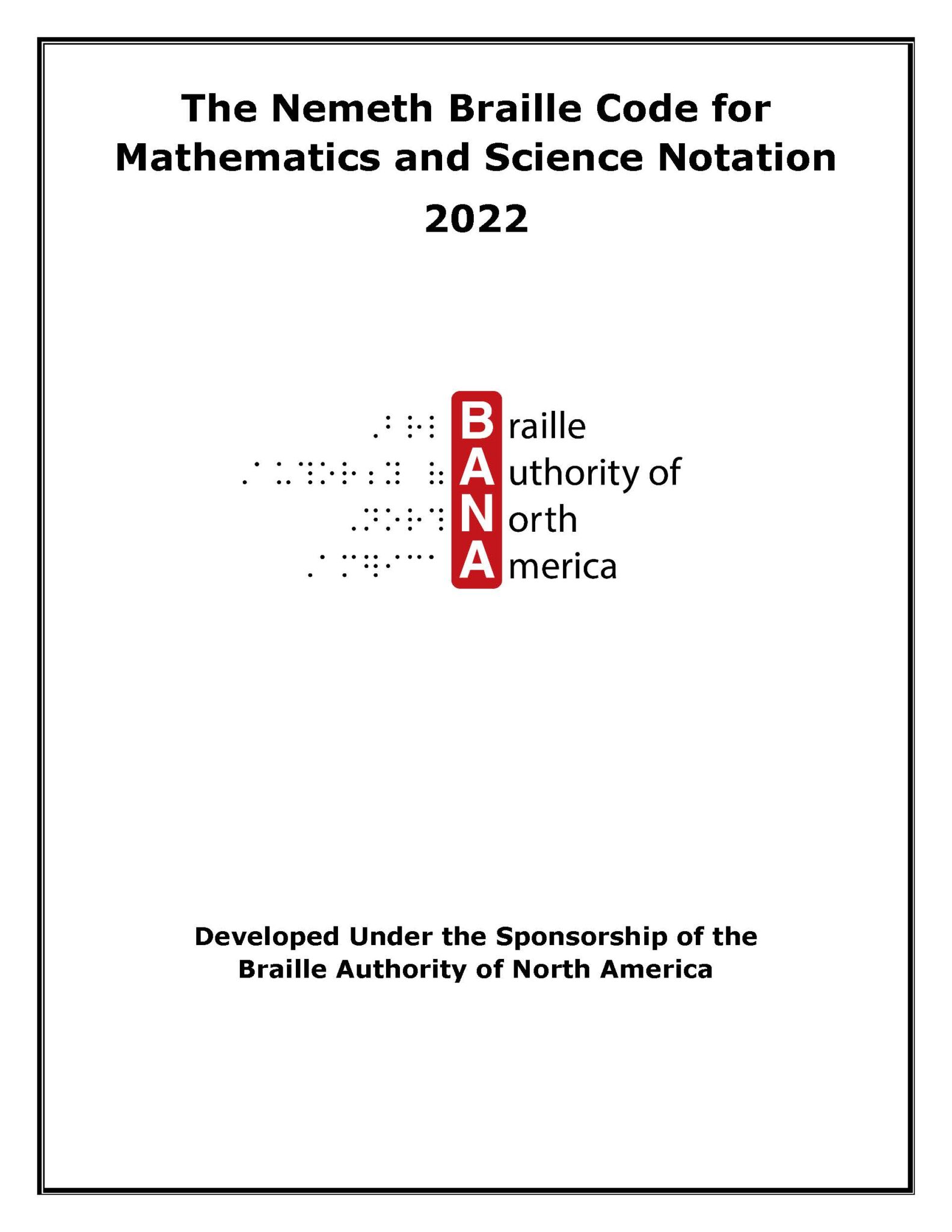 Nemeth Math The Nemeth Braille Code for Mathematics and Science Notation 2022 ...
